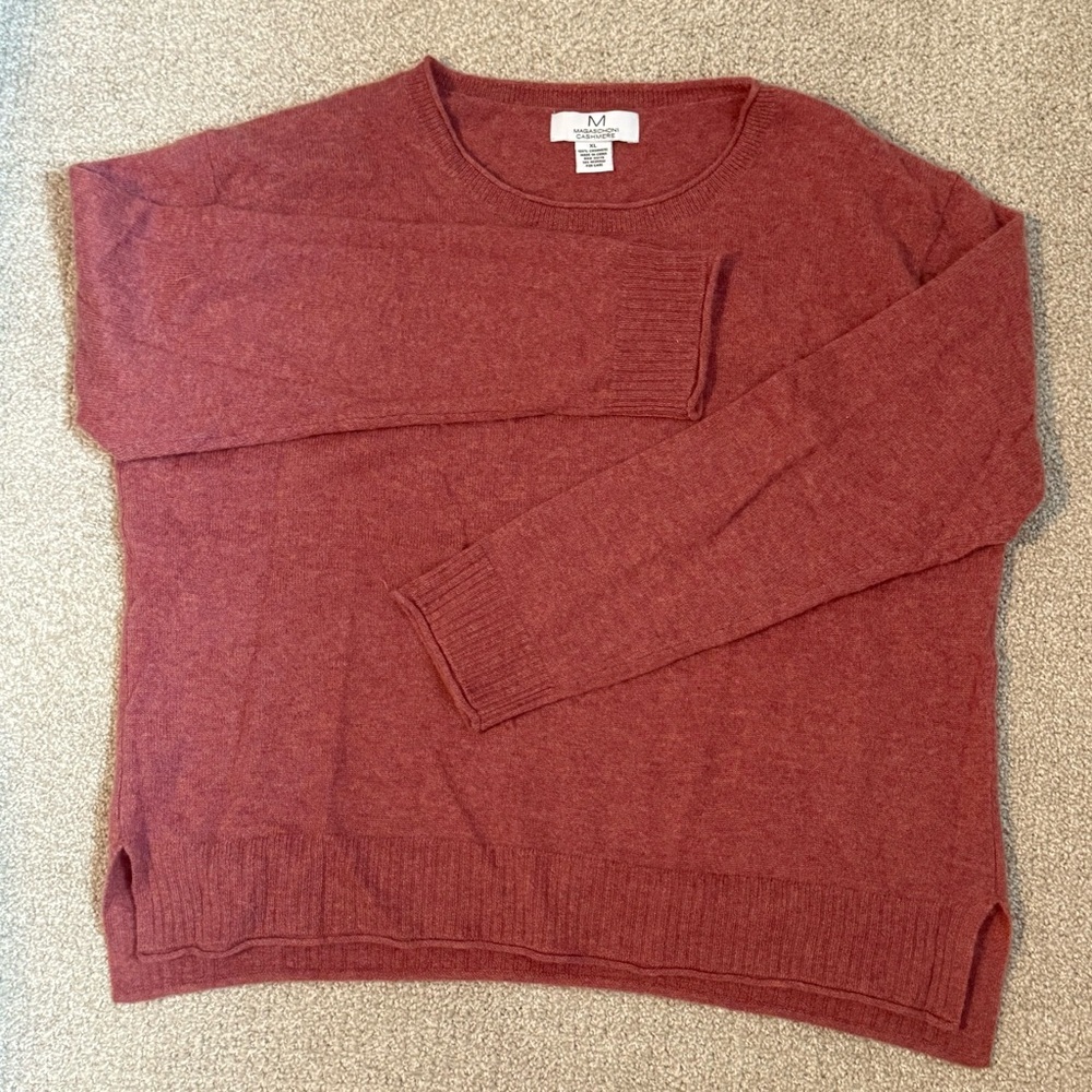 Magaschoni Women's Dusty Mauve  Cashmere Crew Neck Sweater